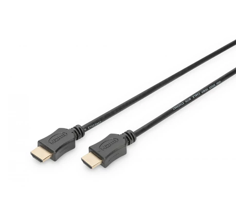 Digitus AK-330114-050-S HDMI High Speed Ethernet Kábel 5m Fekete Aranyozott