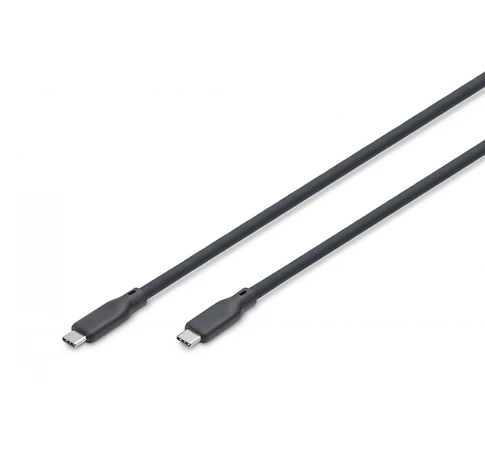 Silikon USB-C - USB-C csatlakozó kábel, USB 4 Gen3 40G 8K60Hz 240W, 0,5 m, fekete