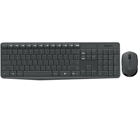 Logitech 920-007917 billentyűzet Egér mellékelve Univerzális Vezeték nélküli RF Portugál Szürke