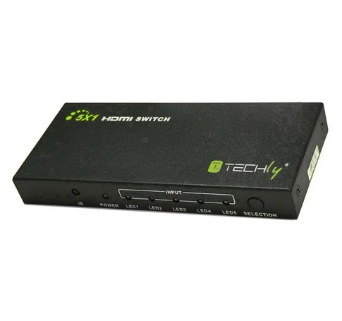 Techly IDATA HDMI-4K51 HDMI 1.4 5x1 4K60Hz kapcsoló távirányítóval