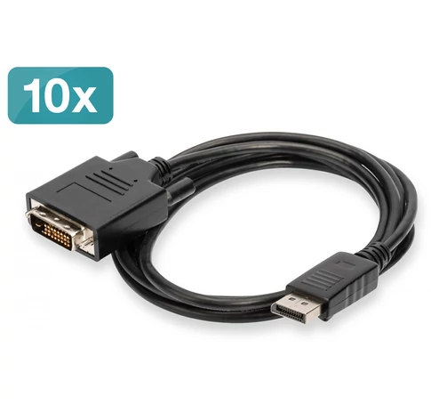 Digitus AK-990900-020-S video átalakító kábel 2 M DisplayPort DVI-D Fekete