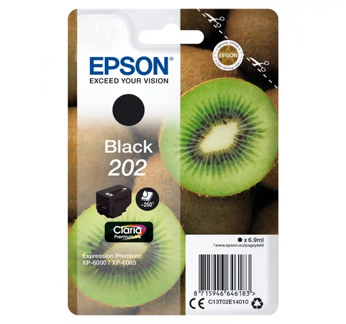 Epson Kiwi 202 tintapatron 1 db Eredeti Standard teljesítmény Fekete