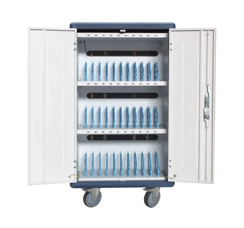 Techly I-CABINET-30DUTY Töltőszekrény 30 táblagéphez 30 USB porttal 5V 30 AC aljzattal