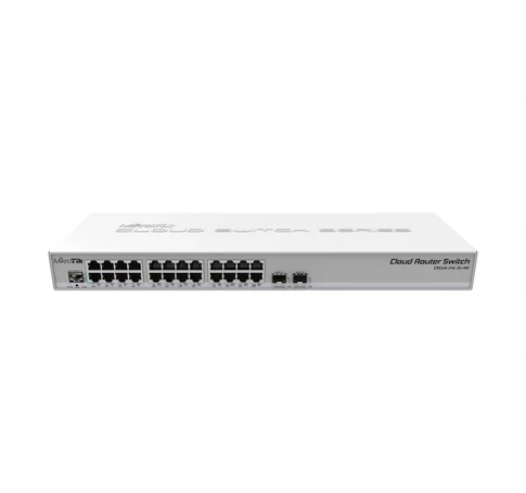 Mikrotik CRS326-24G-2S+RM hálózati kapcsoló L2 Gigabit Ethernet (10/100/1000) Ethernet-áramellátás (PoE) támogatása Szürke