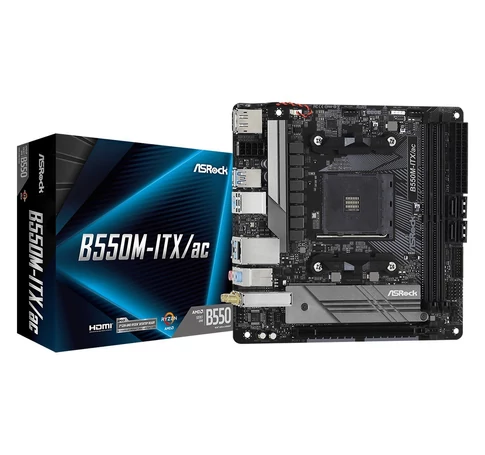ASRock 90-MXBDH0-A0UAYZ B550M ITX Alaplap AMD Ryzen Támogatással és Wi-Fi 5-tel