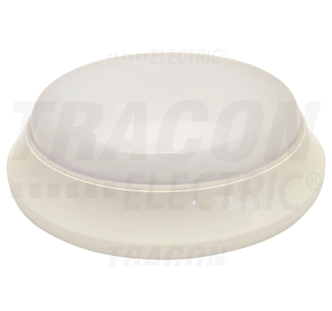 Műanyag búrás falon kívüli LED világítótest inverterrel  100-240 V,21/2 W,1600/140 lm,1 h,4000 K,IP54,D=400mm,EEI=F