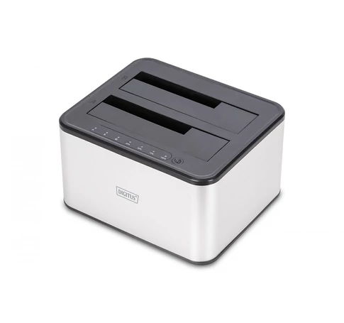 USB 3.0 Super Speed dokkoló állomás 2x SSD/HDD 2.5/3.5" SATA III-hoz, max. 2x20TB klónozási funkcióval