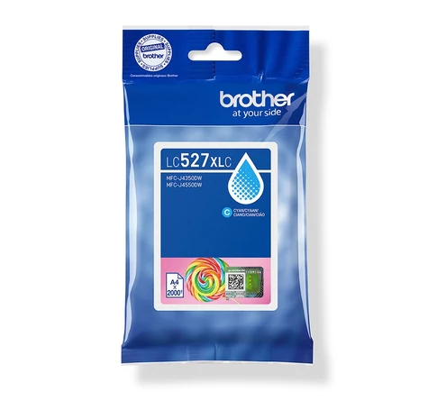 Brother LC527XLC tintapatron 1 db Eredeti Nagy (XL) kapacitású Cián