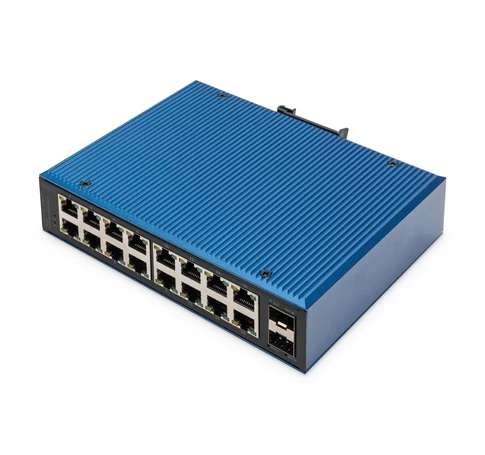 Digitus DN-651138 hálózati kapcsoló Beállítást nem igénylő (unmanaged) Gigabit Ethernet (10/100/1000) Fekete, Kék