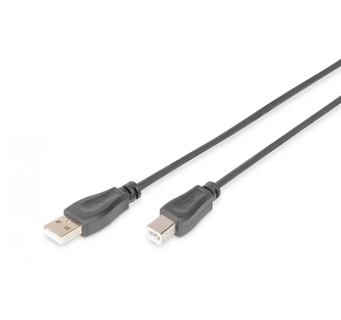 Digitus AK-300105-050-S USB 2.0 Férfi-Férfi A-B Kábel 5m Fekete