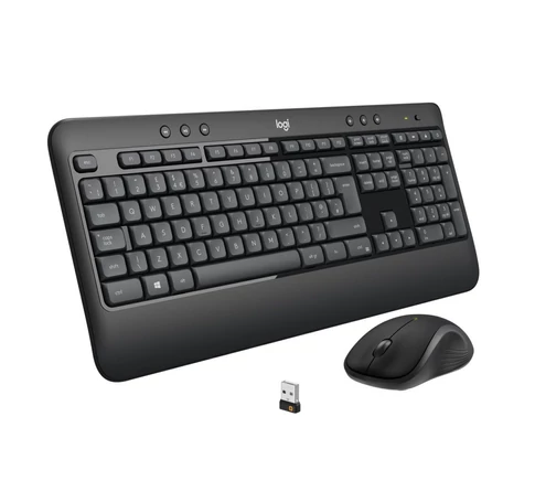 Logitech 920-008685 billentyűzet Egér mellékelve Univerzális Vezeték nélküli RF QWERTY Nemzetközi amerikai Fekete