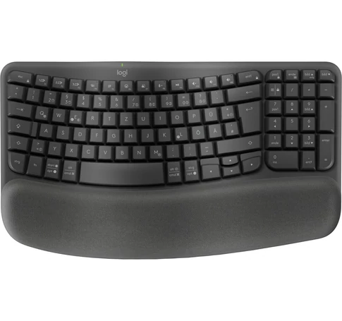 Logitech 920-012327 billentyűzet Irodai RF vezeték nélküli + Bluetooth QWERTZ Német Grafit