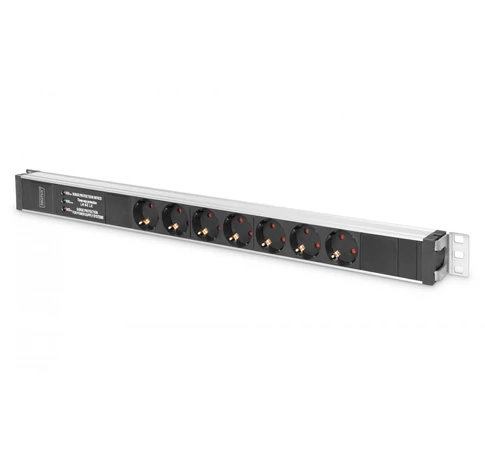 Digitus DN-95412 áramelosztó egység (PDU) 7 AC kimenet(ek) 0U Fekete, Ezüst