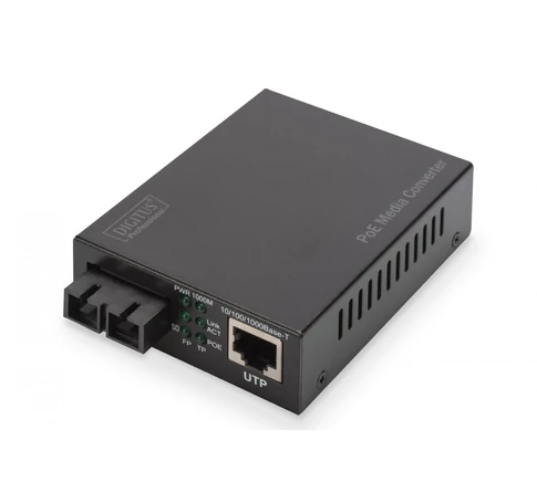 Digitus DN-82160 hálózati média konverter 1000 Mbit/s 1310 nm Single-mode Fekete