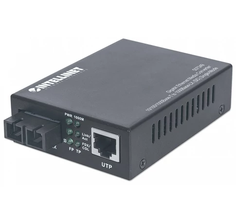 Intellinet 507349 hálózati média konverter 1000 Mbit/s 1310 nm Single-mode Fekete