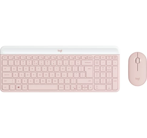 Logitech 920-011322 billentyűzet Egér mellékelve Irodai Vezeték nélküli RF QWERTY Nemzetközi amerikai Rózsa