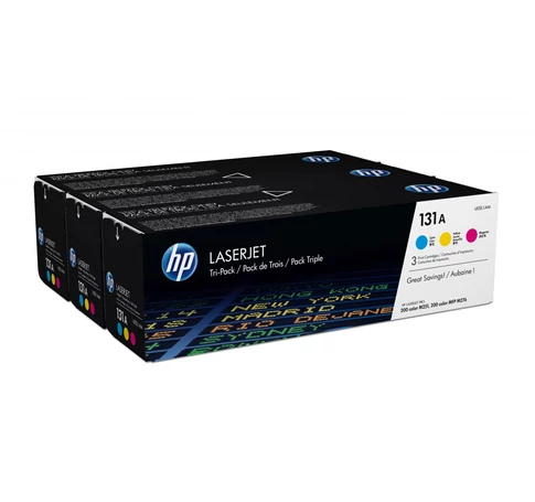 HP 131A 3-pack Cyan/Magenta/Yellow Original LaserJet Toner Cartridges