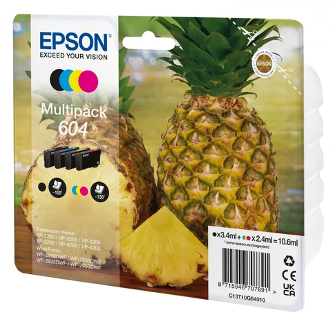 Epson 604 tintapatron 4 db Eredeti Standard teljesítmény Fekete, Cián, Magenta, Sárga