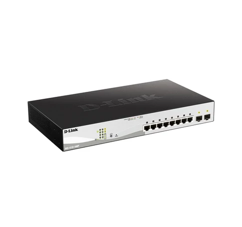 D-Link DGS-1210-10MP hálózati kapcsoló Vezérelt L2/L3 Gigabit Ethernet (10/100/1000) Ethernet-áramellátás (PoE) támogatása Fekete
