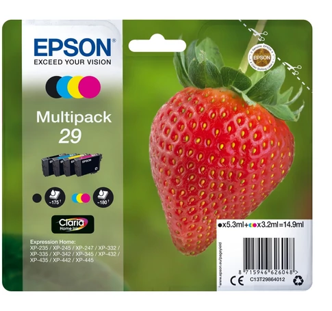 Epson C13T29864022 Eper Multipack 4 Színű Claria Home Tinta