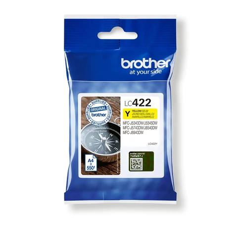 Brother LC-422Y tintapatron 1 db Eredeti Sárga