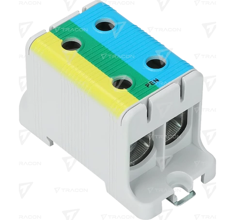 Főáramköri leágazó kapocs,sínre szerelhető,kék-zöld-sárga  16-95mm2, max. 1000VAC/1500VDC, max.245A
