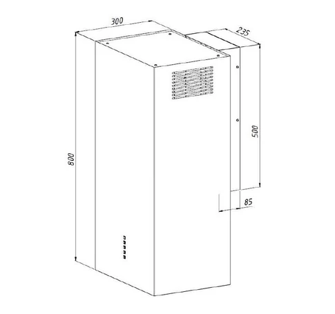 Akpo WK-12 Carmen white semi-matt T800 linear LED cooker hood