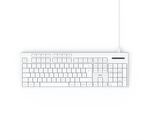 HAMA 173053, BILLENTYŰZET "CK-200",USB, FEHÉR