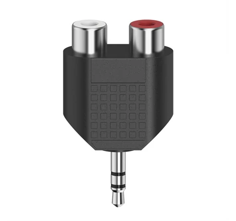 HAMA 205187, FIC ST ADAPTER SZTEREO 3,5MM JACK DUGÓ - 2RCA ALJ