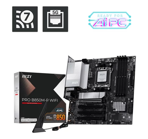 MSI PRO B850M-P WIFI motherboard AMD B850 Socket AM5 micro ATX