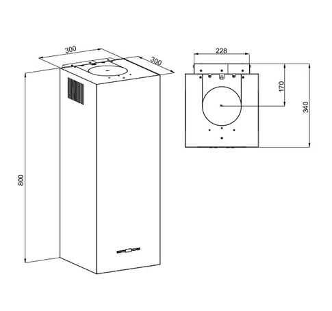 MAAN Ponza W 830 copper gloss hood