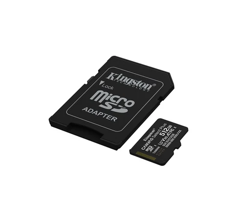 KINGSTON Memóriakártya MicroSDXC 512GB Canvas Select Plus Gen3 150R A1 + Adaprer
