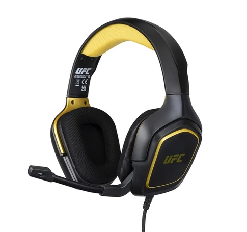 KONIX - UFC 2.0 Fejhallgató Vezetékes Gaming Stereo Mikrofon, Fekete-Sárga