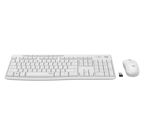 LOGITECH Billentyűzet + egér - MK295 Silent Vezeték Nélküli Combo Piszkosfehér, US