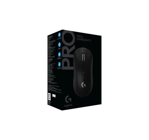 LOGITECH Egér - G Pro X SUPERLIGHT 2 Vezeték Nélküli Gaming LIGHTSPEED, Fekete