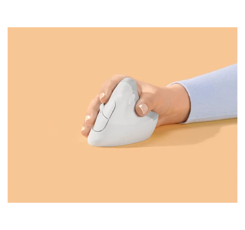 LOGITECH Egér - LIFT Vertical Ergonomic Bluetooth Optikai, Piszkosfehér
