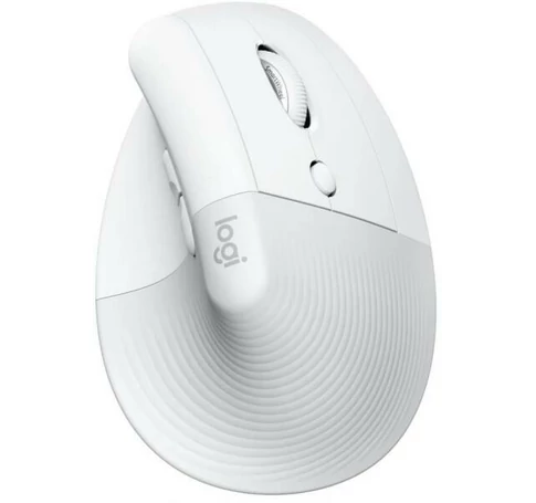 LOGITECH Egér - LIFT Vertical Ergonomic Bluetooth Optikai for MAC, Piszkosfehér