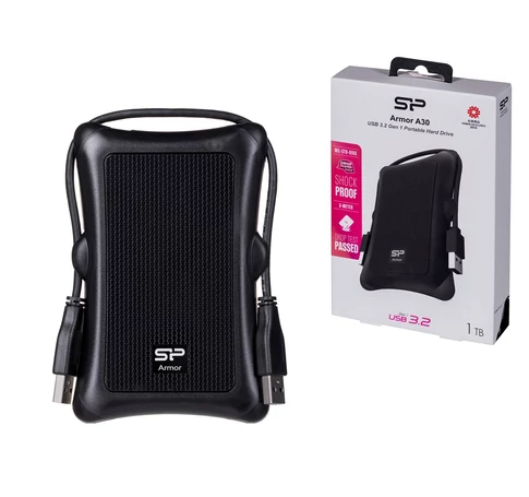 Silicon Power Armor A30 external hard drive 1 TB Black