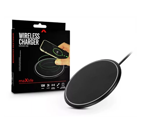 MAXLIFE QI UNIVERZÁLIS VEZETÉK NÉLKÜLI TÖLTŐ ÁLLOMÁS - 5V/2A - 10 W, FEKETE