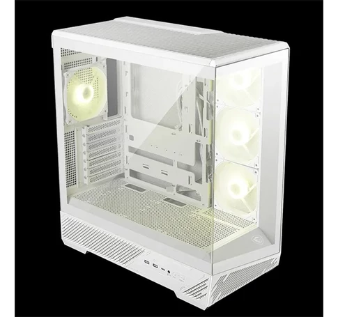 MSI Ház ATX PANO 130R PZ, 4xARGB ventilátor, Tápegység nélkül, üvegfalú, fekete