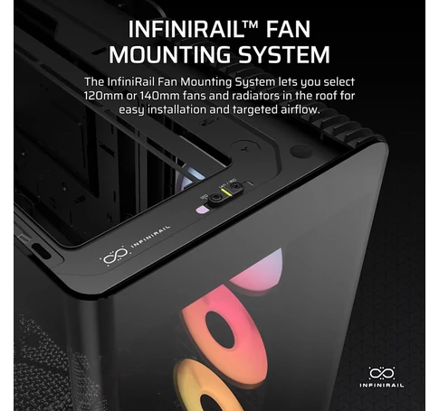 Corsair 4500X RS-R ARGB Tempered Glass Mid-Tower, Black Midi Tower