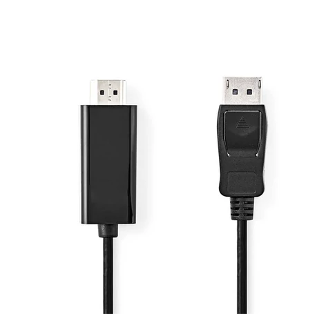 Nedis CCGL37100BK10 Displayport dugó - HDMI dugó kábel 1080p, 1m