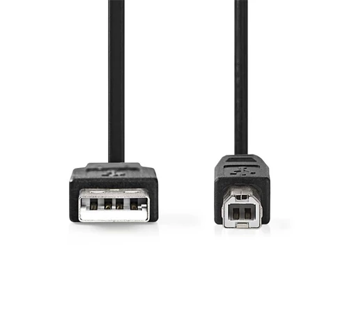 Nedis CCGL60100BK50 USB2.0, USB A - B kábel, 10W, hossz 5m