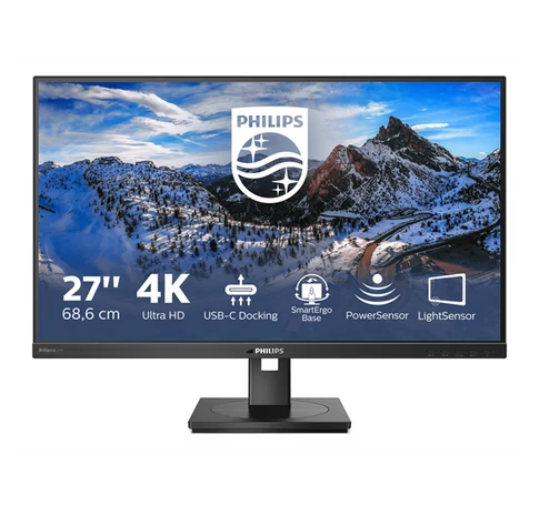 PHILIPS IPS monitor 27" 279P1, 3840x2160, 16:9, 350cd/m2, 4ms, USB-C(+dokkoló)/4xUSB/LAN/DP/2xHDMI, hangszóró