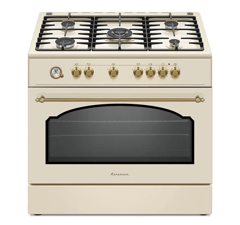 Ravanson Retro KWGE–90ARC gas and electric cooker (cream)