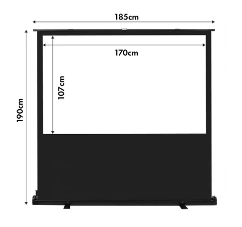 Maclean MC-212 Portable Projection Screen, Compact, Floor, 80", 16:10