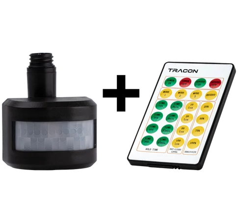 Mozgásérzékelő modul távirányítóval RSMDSU fényvetőkhöz  10-200W, 10m, 8s-15min, 10-100 lux, IP54