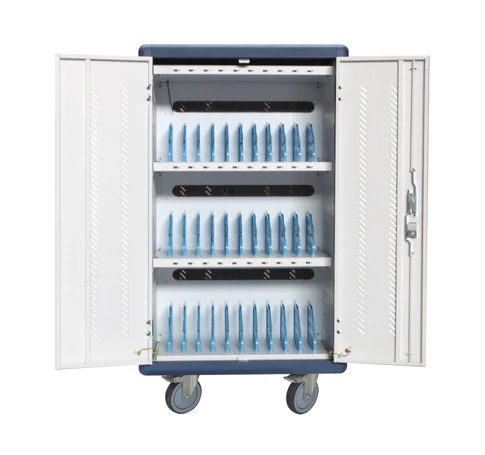 Techly I-CABINET-30DUTY portable device management cart/cabinet White, Blue