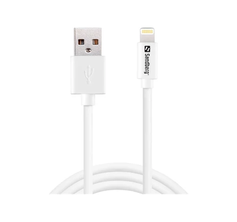 SANDBERG Töltőkábel, USB>Lightning MFI 1m White