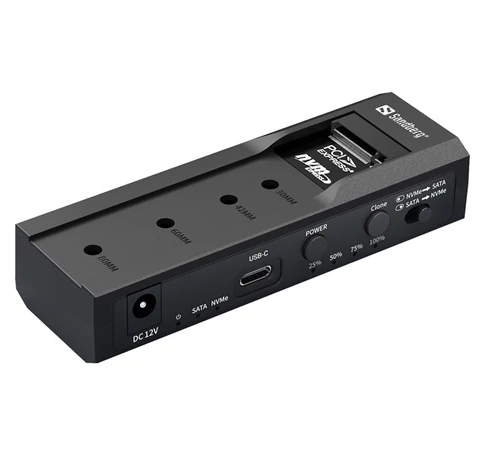 SANDBERG USB dokkoló, USB 3.2 Cloner and Dock for M2 + NVMe + SATA